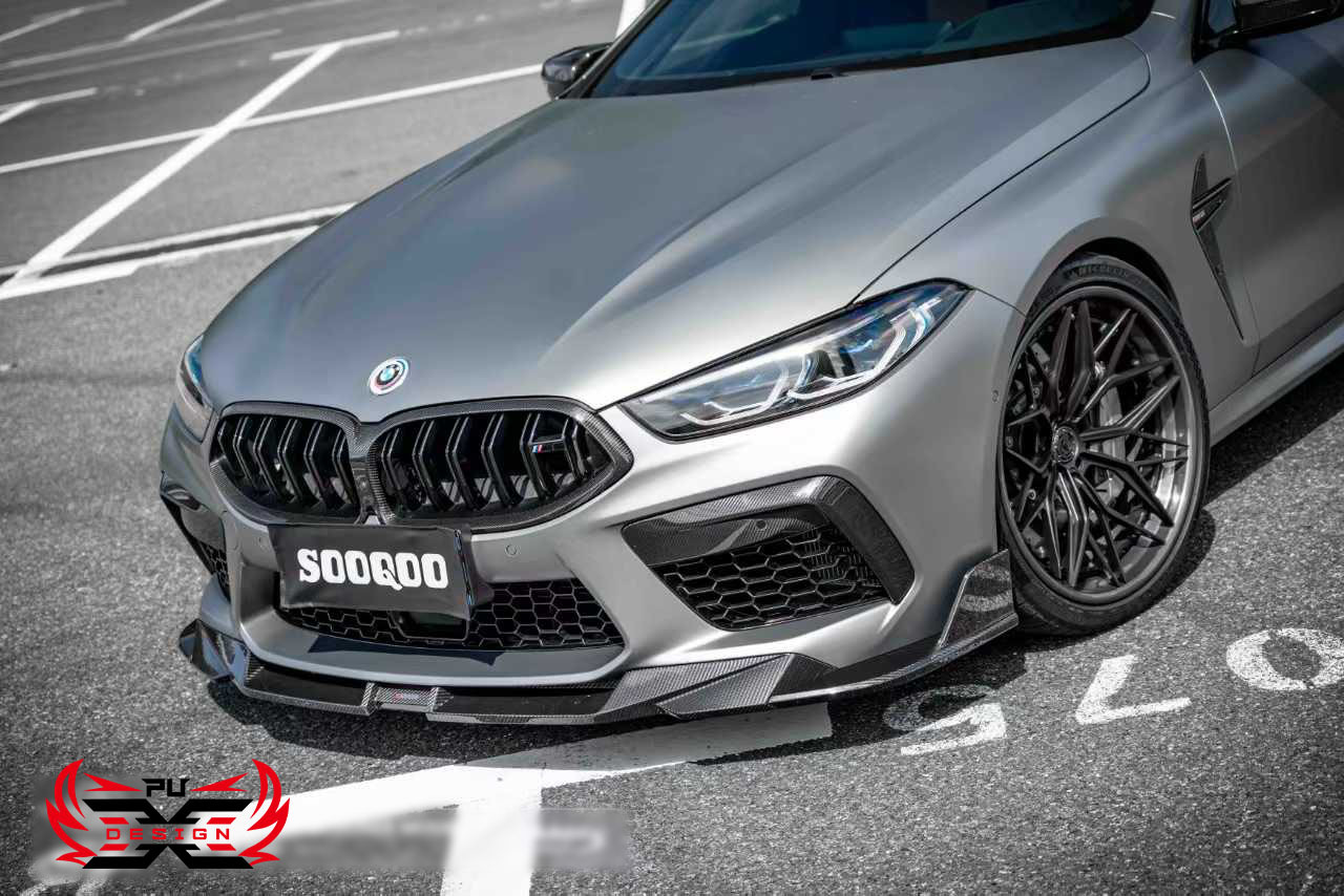 Suitable for BMW 8 Series BMW M8 F91 F92 F93 front bumper exterior trim front air spoiler carbon fiber modification parts