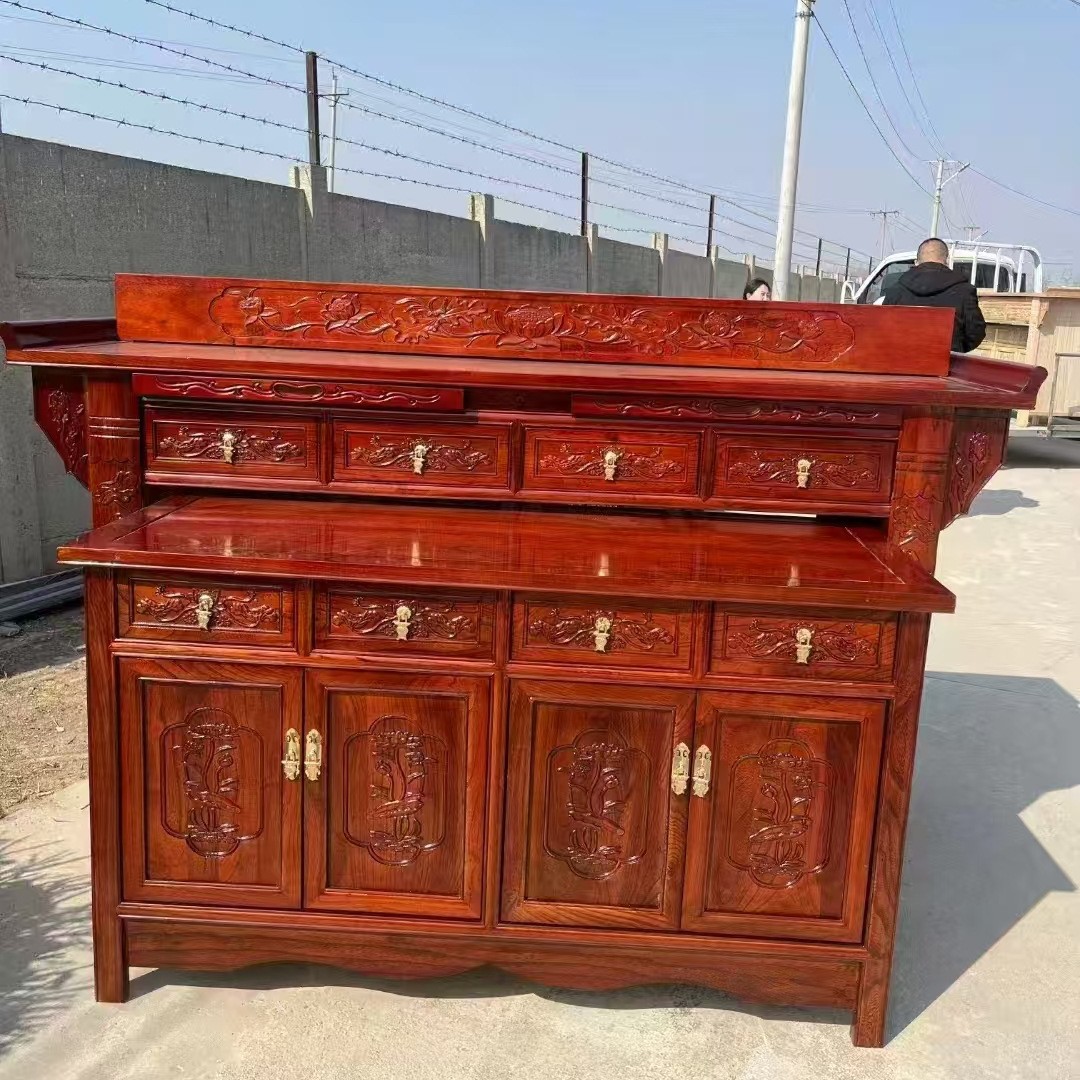 Chinese-Style Offering Table, Household Buddha Altar, Solid Wood Tribute Table, God of Wealth Altar, Buddha Niche, Guan Gong Altar, Buddha Table