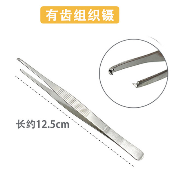 Scalloped tweezers stainless steel
