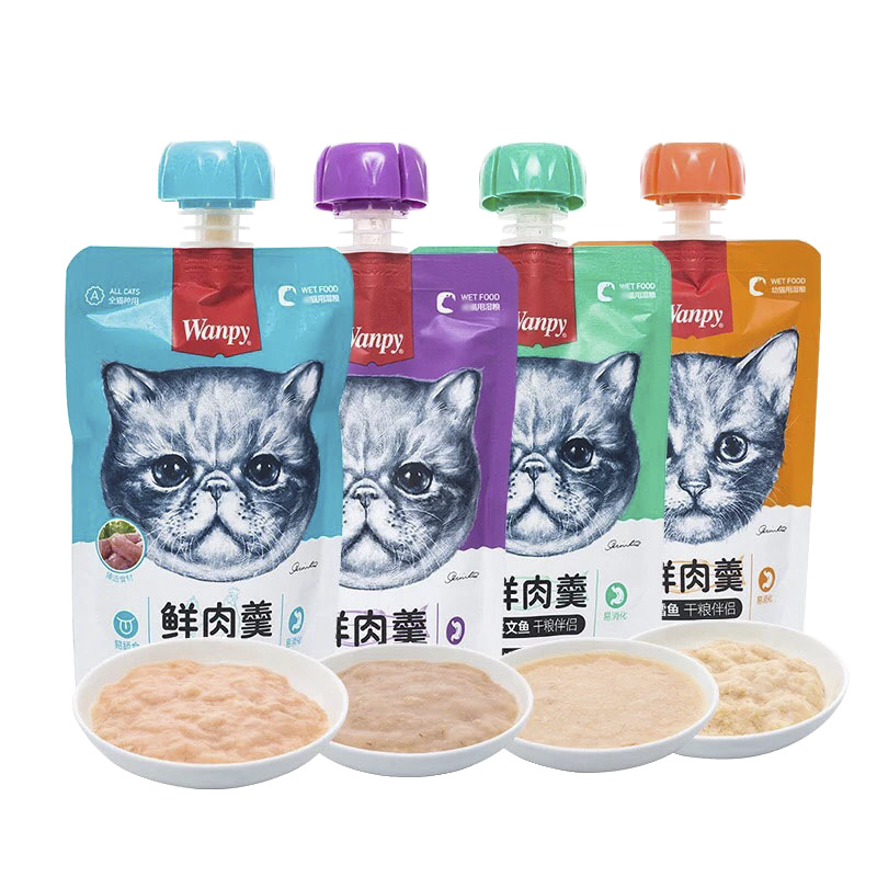 顽皮猫湿粮鲜肉羹90g成猫鲜湿粮包罐头猫咪干粮伴侣猫