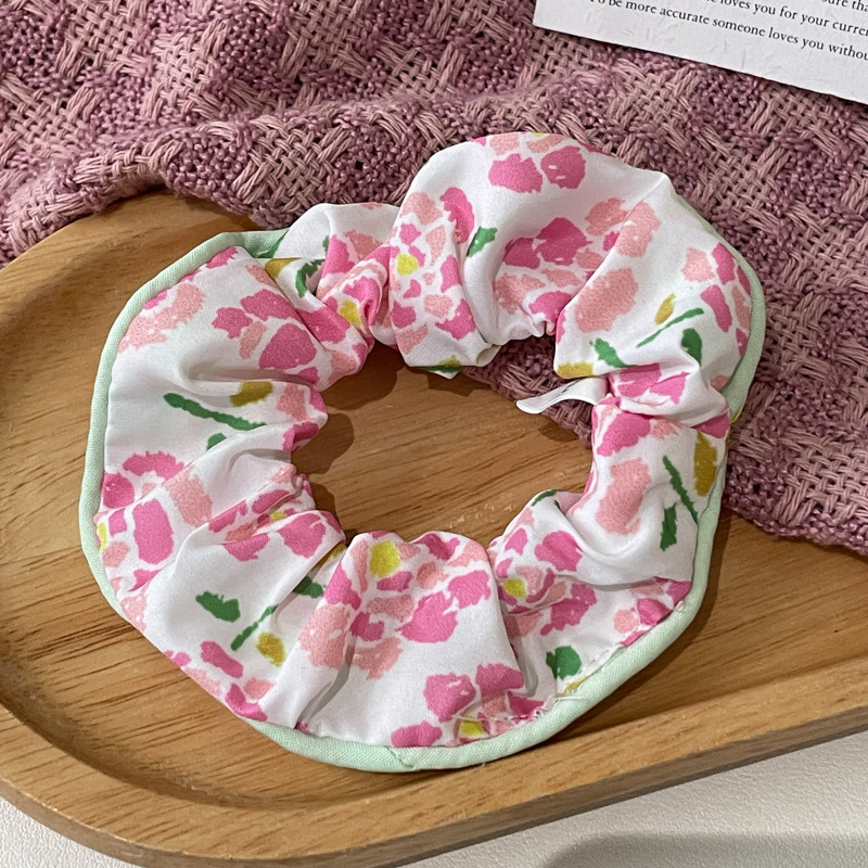 Lazo para el cabello de intestino grueso de encaje de alta calidad de Corea del Sur, flor para la cabeza duradera de todo fósforo, banda de goma de alta elasticidad, bufanda cuadrada, cuerda para el cabello