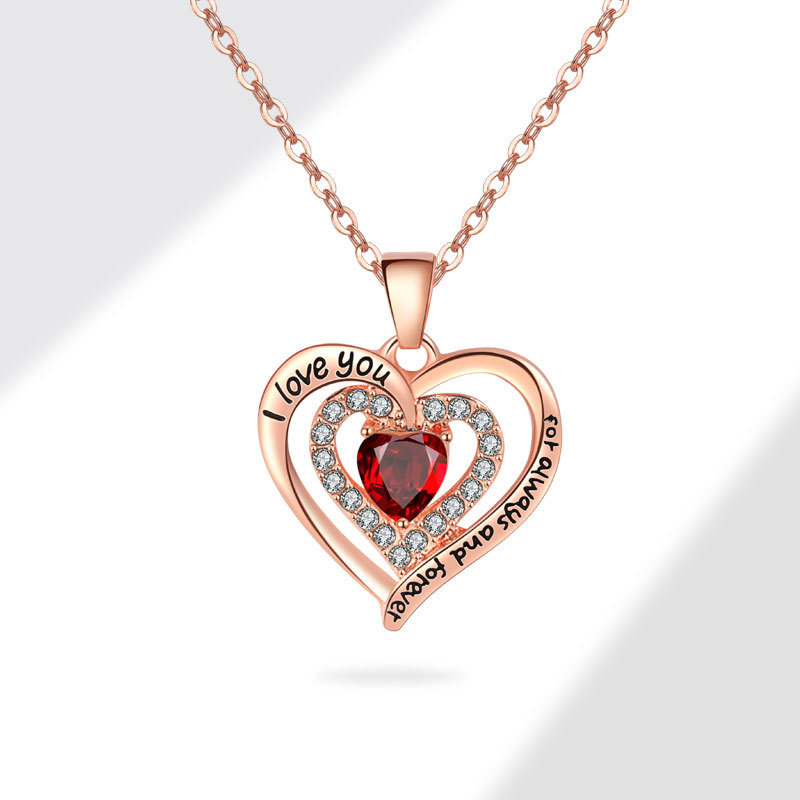 8g Weight Copper Pendant Material Zircon Inlay Material Pendant Necklace Classification Copper Chain Material 1 Piece Quantity Casual, Holiday, Daily Occasion Copper Material Letter, Heart Shape Pattern Women's Gender Plating Design Elegant, Lady Style Copper Plating Letter Heart Shape Zircon Pendant Necklace 7