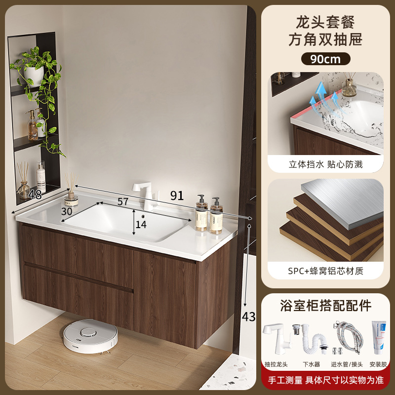 Cerámica medieval integral bañera gabinete de baño combinado lavabo gabinete lavabo lavabo lavabo