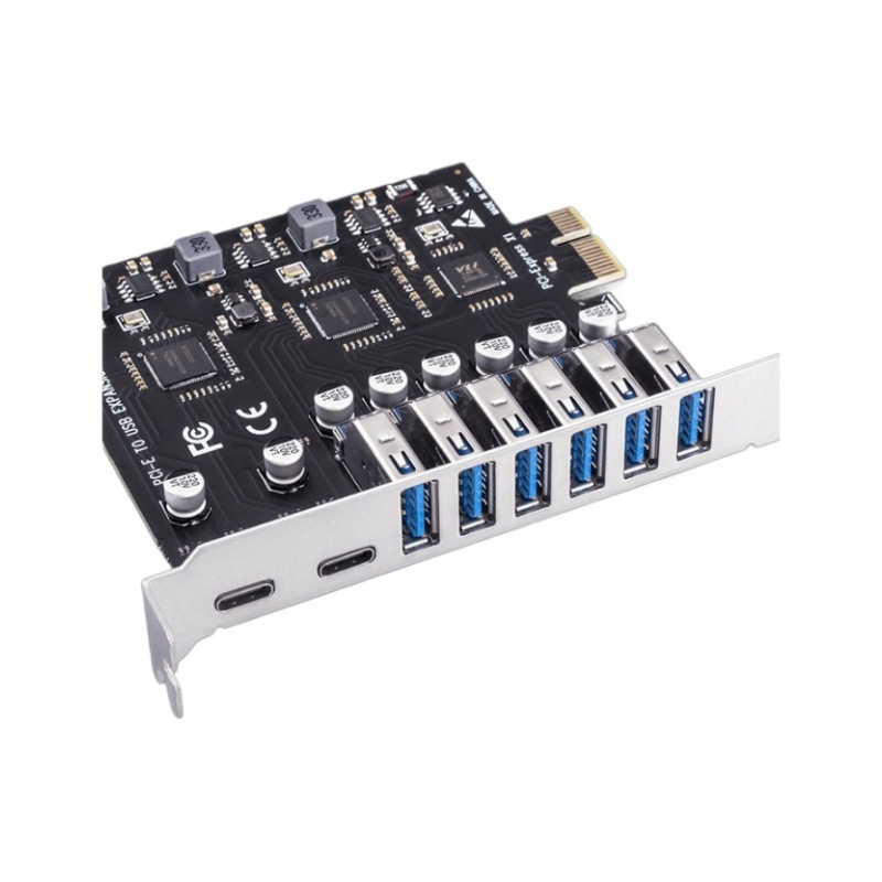 Tarjeta de expansión de escritorio USB3.2 tarjeta adaptadora de 8 puertos pci-e a interfaz frontal tipo C 19p chip NEC