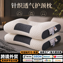 跨境枕头枕芯分区护颈椎助睡眠专用宿舍成人按摩枕头批发pillow