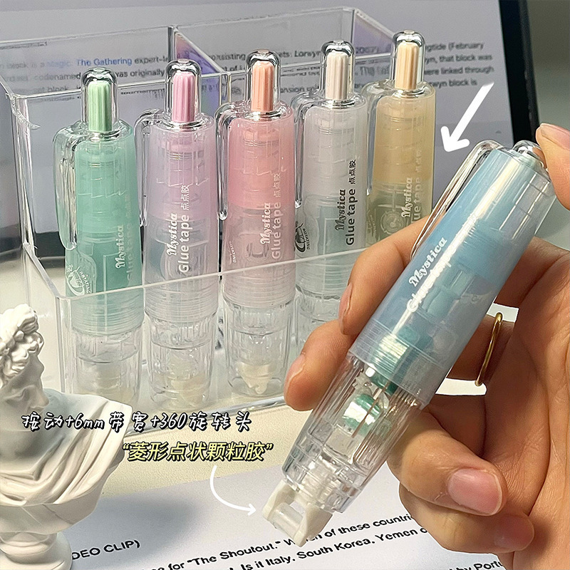 360 rotating press dot glue ins high color value high viscosity large capacity double-sided adhesive paste manual replaceable 360 rotating press dot glue ins high color value high viscosity large capacity double-sided adhesive paste manual replaceable