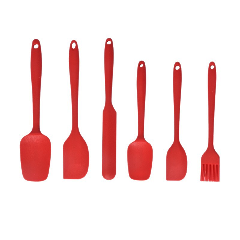 Espátula de silicona para repostería, juego de seis piezas, juego de espátulas pequeñas para cocina, en stock, juego de 6 piezas