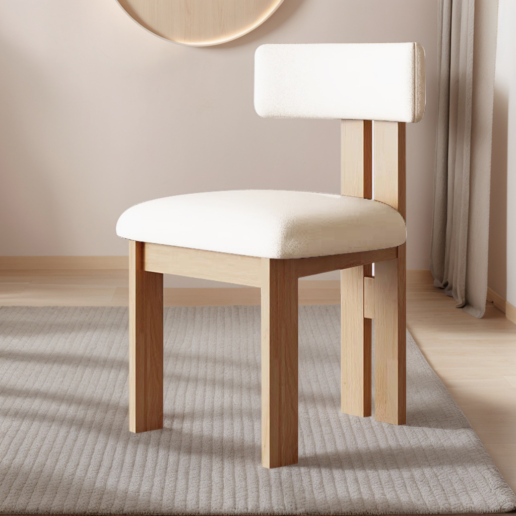 Silla de comedor medieval diseñador de casera de madera maciza silla de ocio francesa estilo nórdico retro silla de comedor simple