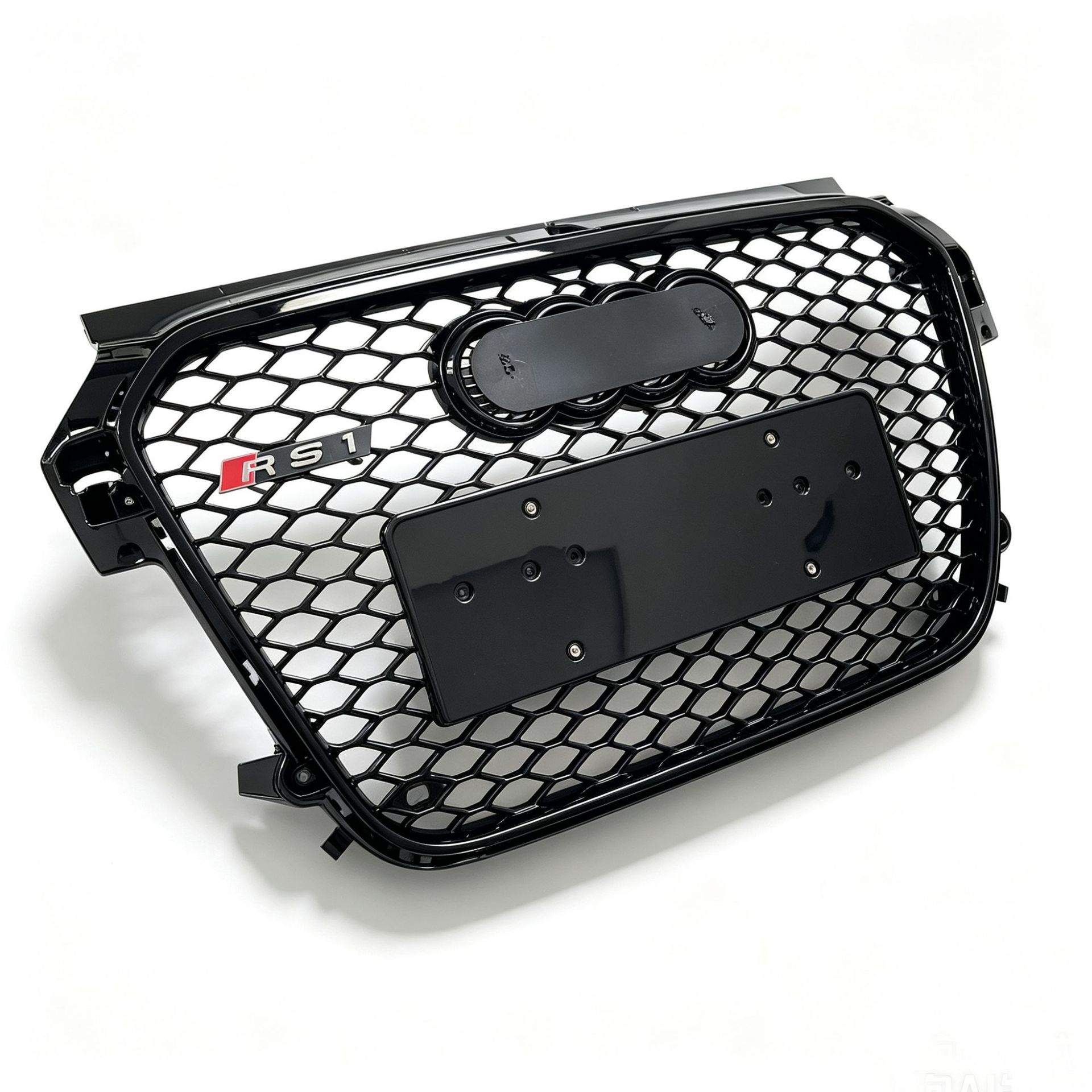 Suitable for Audi A1 8X 11-15 Models, Front Grille Upgrade to Rs1 Style Honeycomb Grille with Glossy Black Finish