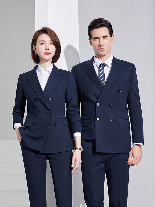 Autumn and winter suit overalls suit men's and women's same professional formal suit suit double-breasted sales department 4s shop OL workwear
