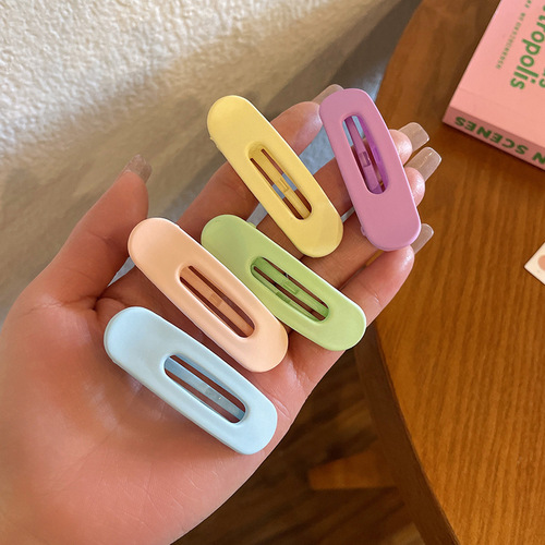 Hair clips for children, back of the head, small hair clips, Korean minimalist hair accessories, one-piece clips, colorful, teenage girls, fashionable side clips