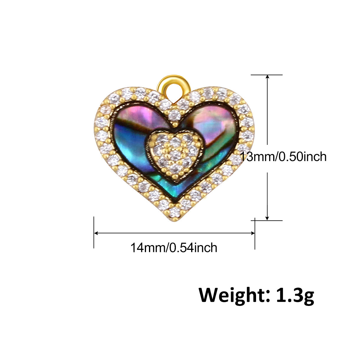 2g Weight Pendant Jewelry Making Type 12*12mm Jewelry Making Size Shell, Zircon Inlay Material DIY Jewelry Accessories Classification 1 Piece Quantity Copper Material Heart Shape Pattern All Seasons Season Plating Design Elegant, Vintage Style Style 1 Piece 12*12mm Copper Shell Zircon Heart Shape Pendant 23