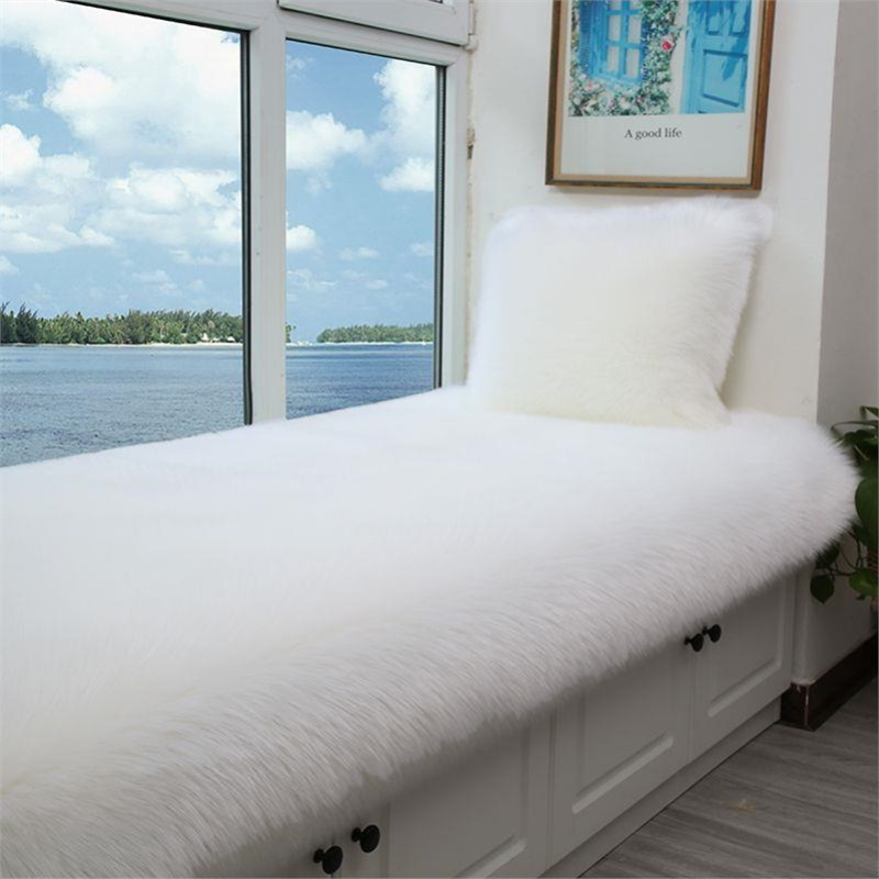 Dajiang Sofa Cushion Girl Counter Blanket Full Shop Commercial Splicing Bedside Company (Car Carpet) - white-50160cm-rectangle