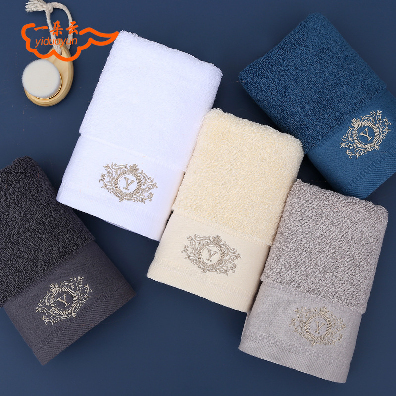 Factory wholesale cotton Star hotel towel Austin lint-free absorbent cotton padded face towel embroidered logo Factory wholesale cotton Star hotel towel Austin lint-free absorbent cotton padded face towel embroidered logo