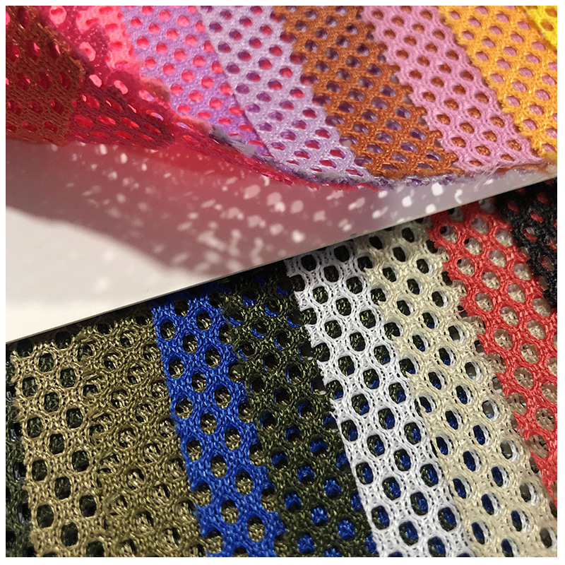 涤纶厚实摇兰硬网布拉杆箱办公椅靠宠物袋童车透气圆孔硬摇蓝网布