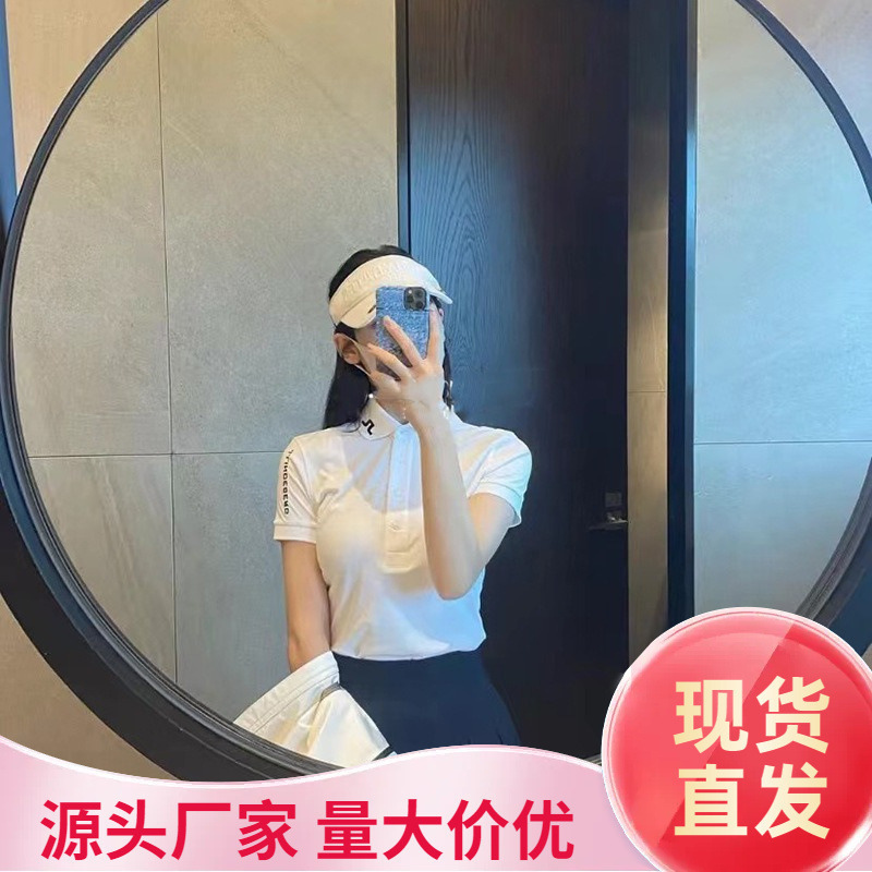 Summer Golf Men's and Women's Same Style Couple Clothing Breathable Sweat-Wicking Short-Sleeved T-Shirt Golf Sports Loose Polo Shirt