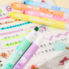 創意雙頭可擦熒光筆大容量學生劃重點記號筆水性塗鴉可水洗手賬筆