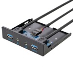 USB3.0软驱位音频前置面板3.5寸 19PIN转USB3.0 HD-AUDIO 3.5音频