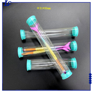 Source Manufacturer Produces Makeup Brush Packaging Pvc Storage Tube Pvc Transparent Makeup Brush Storage Bucket Φ31Mm