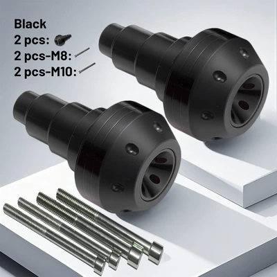 M8M10 Universal Body Anti-Fall Balls, 2-Pack, Motorcycle Anti-Fall Bumper Protection Balls, Cnc Accessories (Elektromobil üçün bamper qoruyucu yastıqlar) - black-pair