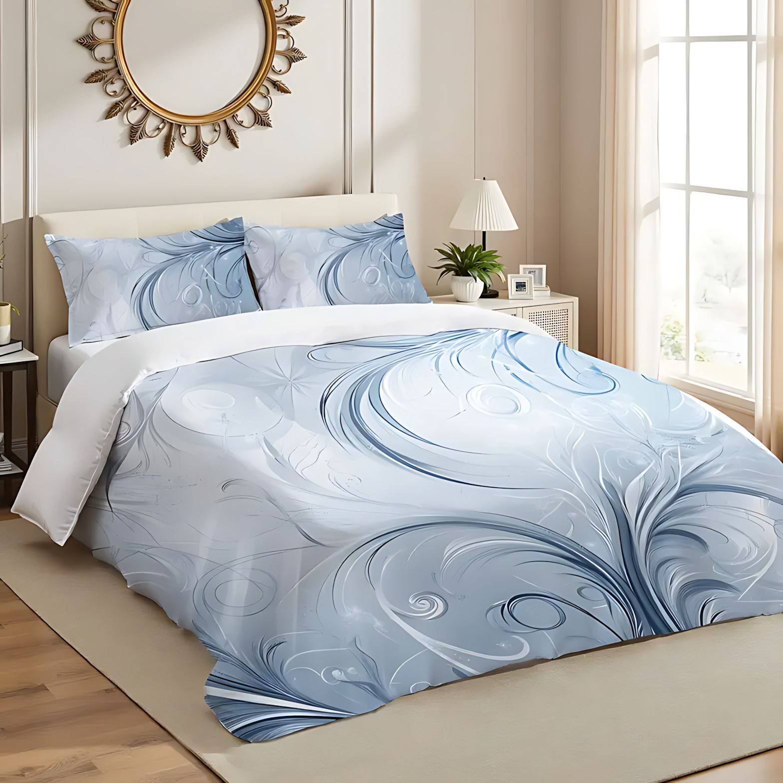 TEMU / JIT Transfronterizo Kit Abstract Vortex Fluid Art HD Digital Printed Bed