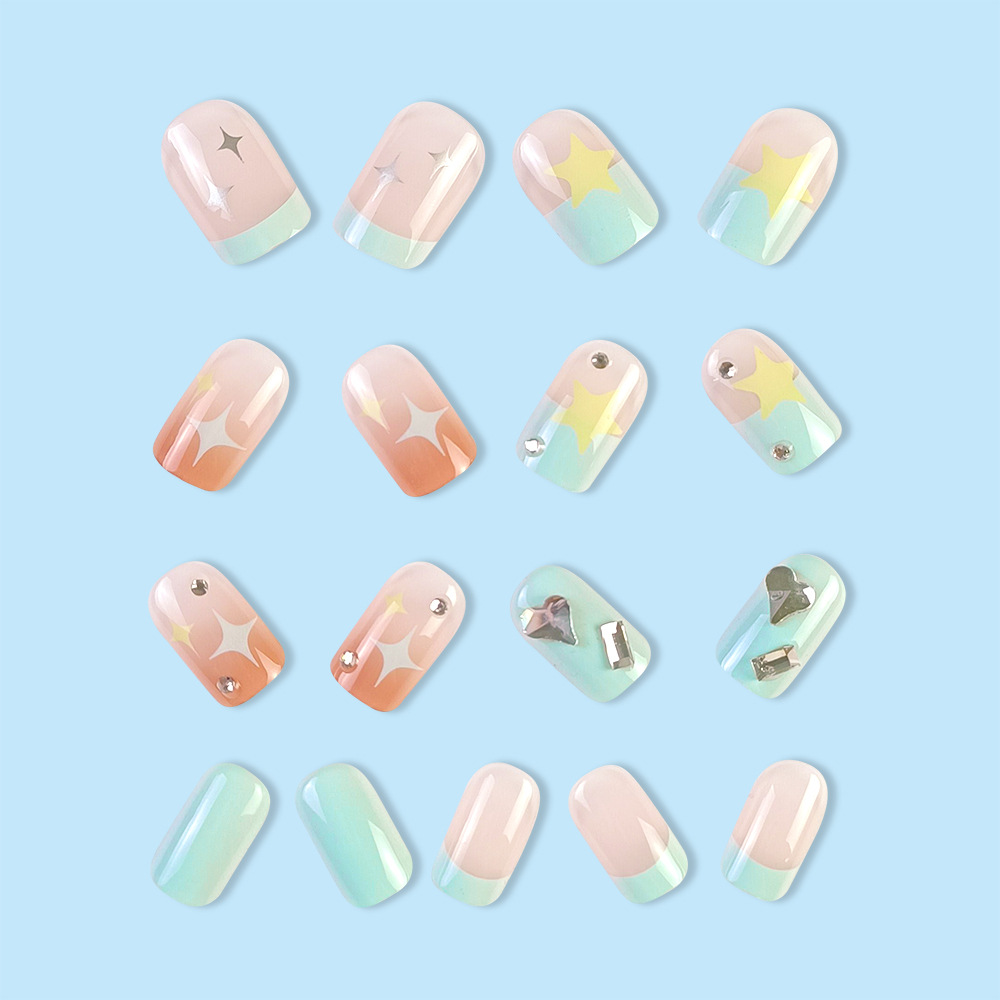Ventas transfronterizas calientes frescas de diámetro de manicuras macarón color elegante parche de uñas ambiente suave para usar uñas image 4