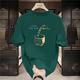 Cross-border 2025 Summer Men's Short-sleeved T-shirt High-end Trendy Brand Printed Top Clothes Fashion Casual Inner Base Shirt Trendy