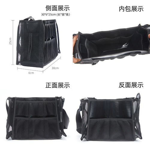 Jin Yisheng hollow breathable makeup brush bag storage bag large capacity dry and wet separation crew and makeup bag zipper bag