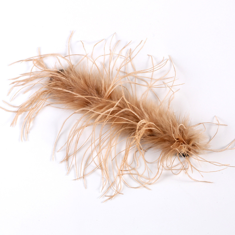 갈색 타조 깃털 반지