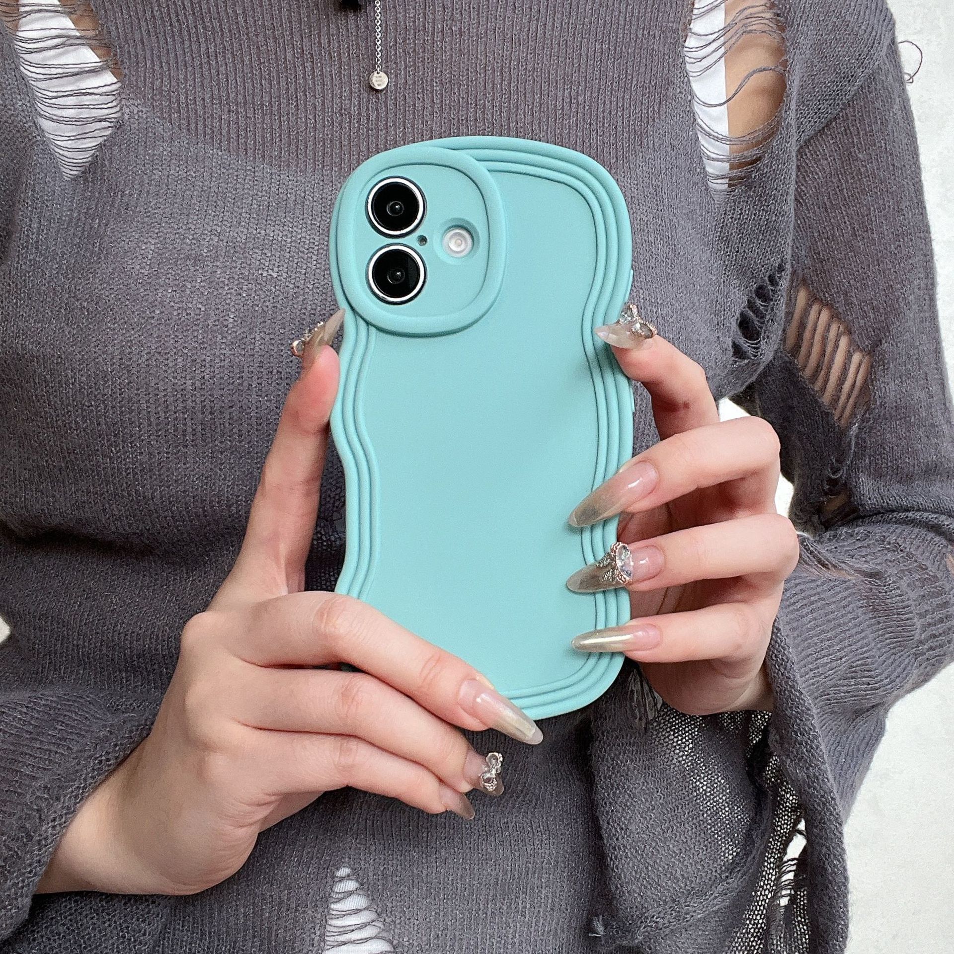 55g Weight iPhone Applicable Brands Phone Cases Classification Silica Gel Material Solid Color Pattern Simple Style Style Silica Gel Solid Color Simple Style Phone Cases Phone Accessories 3