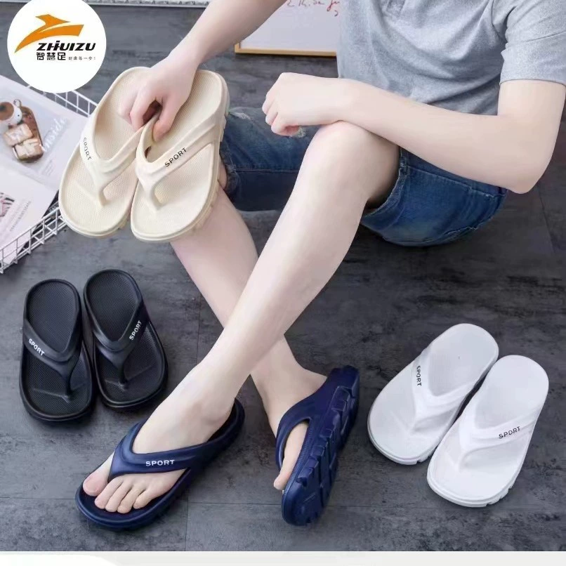 Ступать на фекалии шлепанцы мужской 2024 летний новый внешний вид носить толстые подошвы износостойкие ножки тапочки нескользящая пляжная обувь