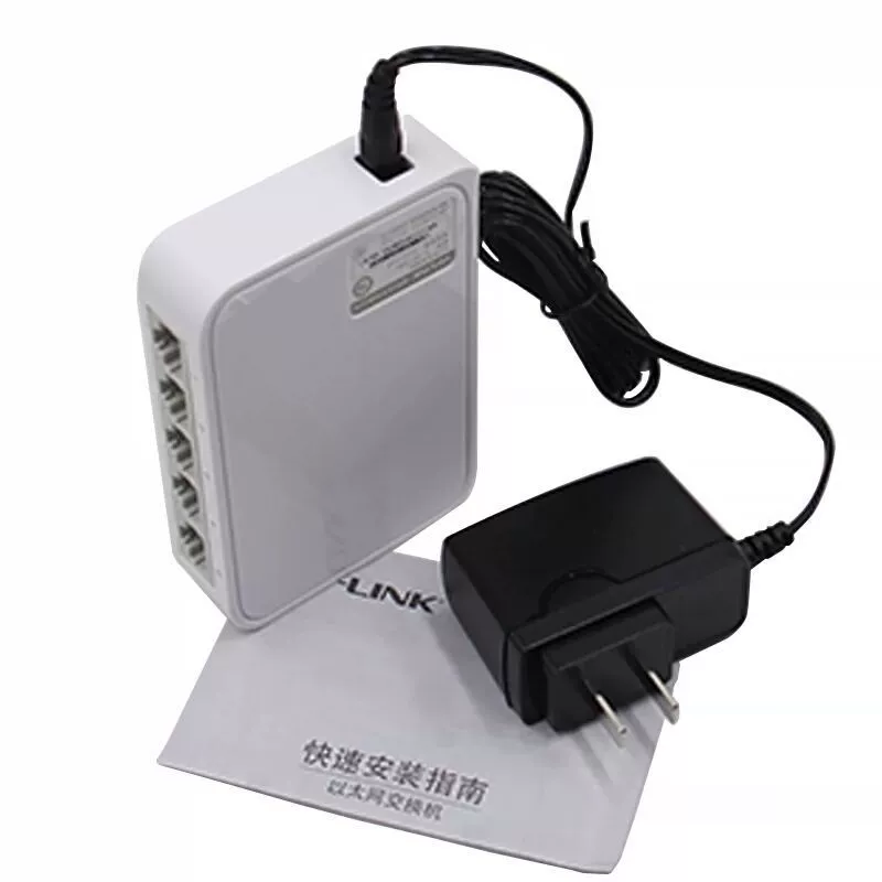 TP-LINKTL-SF1005+5-портовый коммутатор 5-портовая концентратор 5 сетей 1 вход 4 выхода настольный мини Гигабитный