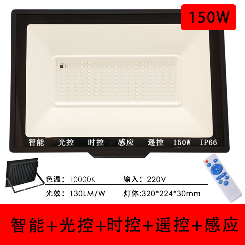 Luz de inundación controlada por luz con luz de inducción led luz de jardín de la comunidad farola al aire libre luz impermeable al aire libre luz de luz oscura de 220V