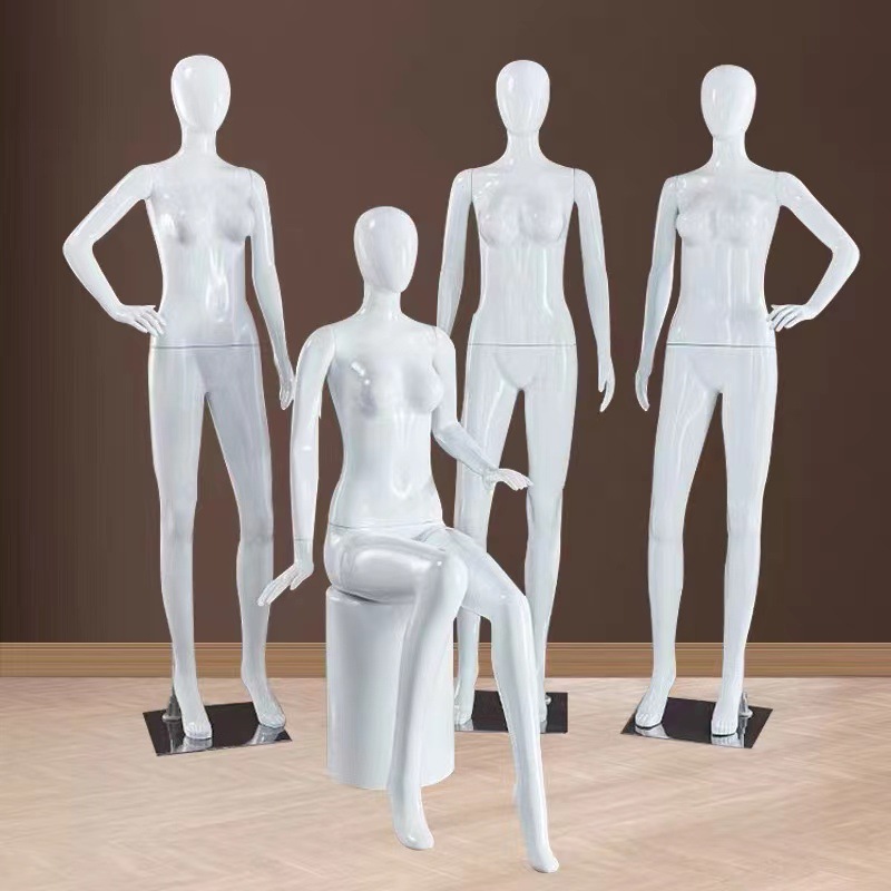 服装店模特道具假人展示拍摄橱窗全身人体包邮代发白色塑料模型