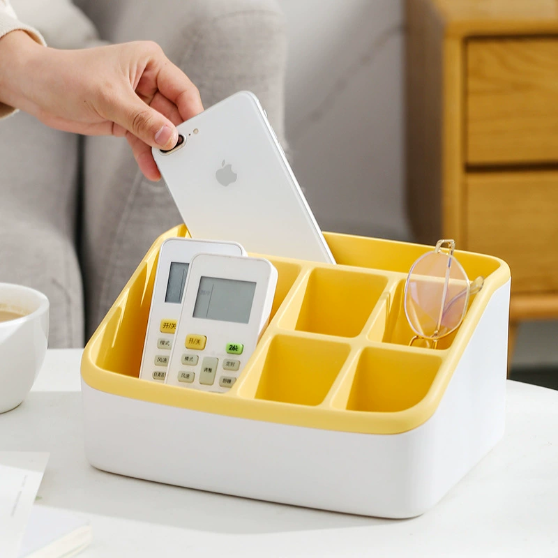 Двухцветная коробка для хранения, пульт управления столом, ноутбук