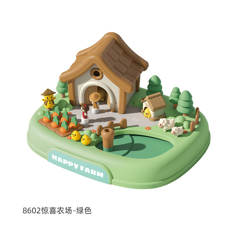 Simulación magnética infantil transfronteriza Jardín de sueños Castillo modelo de casa Jardín granja escena casera juguetes