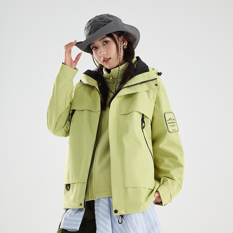 冲锋衣男女三合一可拆卸摇粒绒两件套防风防水透气保暖防寒登山服|undefined