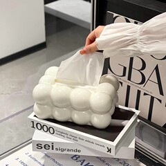 ライト高級家庭用クリエイティブ紙引き出しリビングルーム収納ボックスマシュマロ紙引き出しボックスハイエンドクリームティッシュボックス