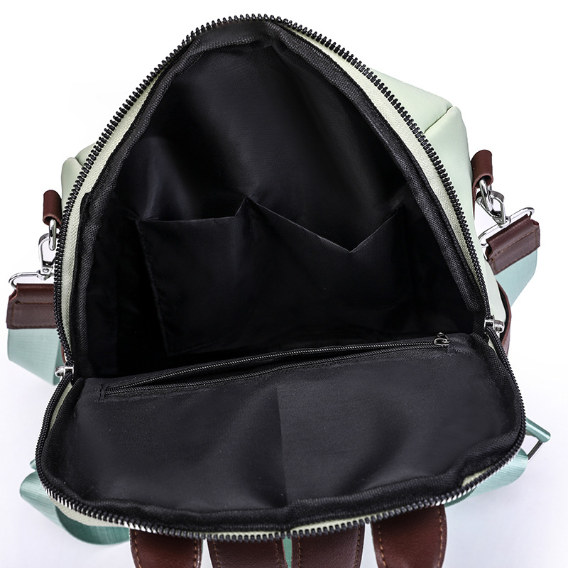 2024 nuevo estilo multiusos para mujer mochila de viaje de ocio de un solo hombro de color de contraste simple de moda al por mayor