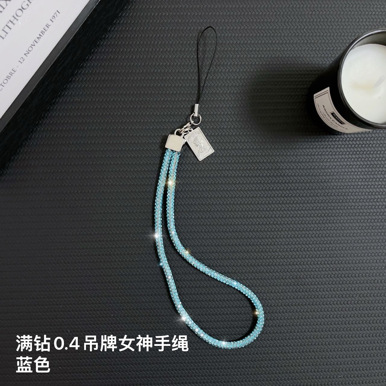 Marca de moda original, etiqueta de diamante completa, cadena de teléfono móvil, caja de teléfono móvil, cordón de bolso, colgante de muñeca, estilo colorido