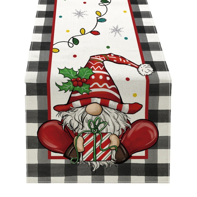 メーカーの現物はクリスマスのテーブルの旗の布の室内装飾の亜麻のテーブルの旗のアメリカ式のレストランのテーブルのテーブルクロスのテーブルのタオルを供給します。|undefined