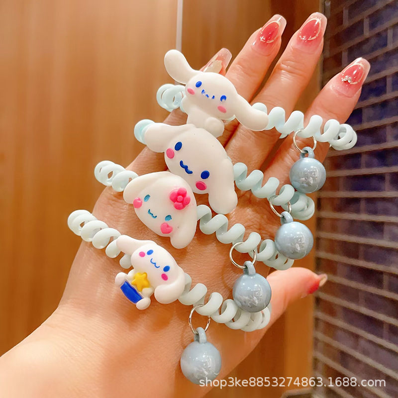 2023 New Yugui Dog Telephone Line Hair Ring Sweet Beauty Tie Hair Rubber Band to Send Girlfriend Boyfriend Bracelet Head Rope 2023 New Yugui Dog Telephone Line Hair Ring Sweet Beauty Tie Hair Rubber Band to Send Girlfriend Boyfriend Bracelet Head Rope