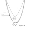 Tide, necklace stainless steel, trend accessory, chain for key bag , decorations, 2021 years, simple and elegant design