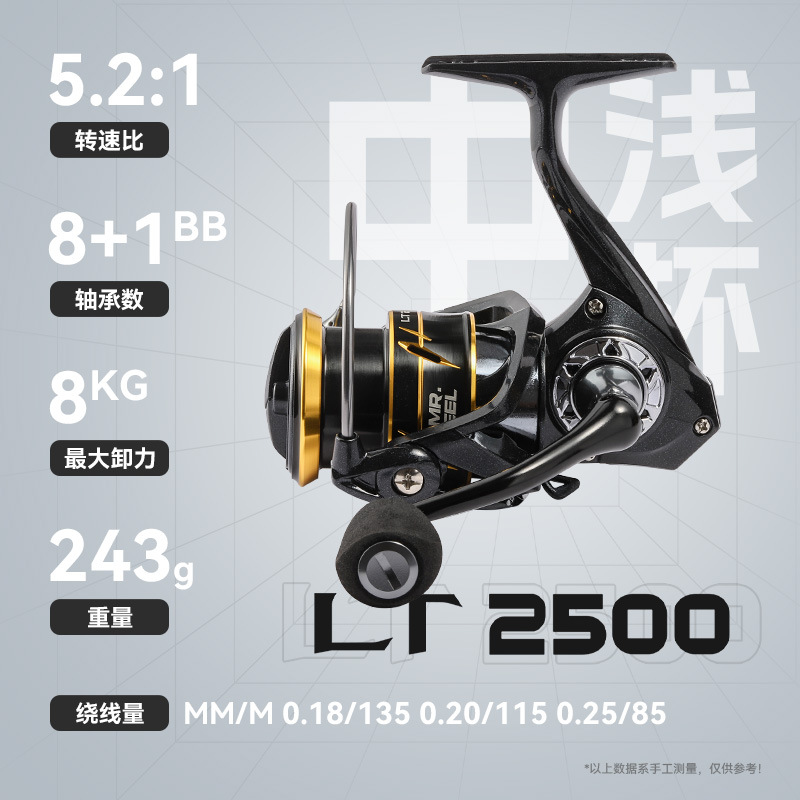 Transfronterizo MR.REEL micro uso general Rueda de carretera potente para la pesca