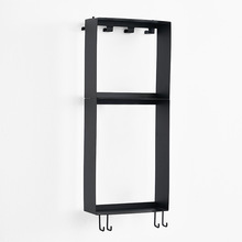 工厂新品不锈钢双层浴室置物架玻璃门壁龛挂架免打孔卫浴收纳架