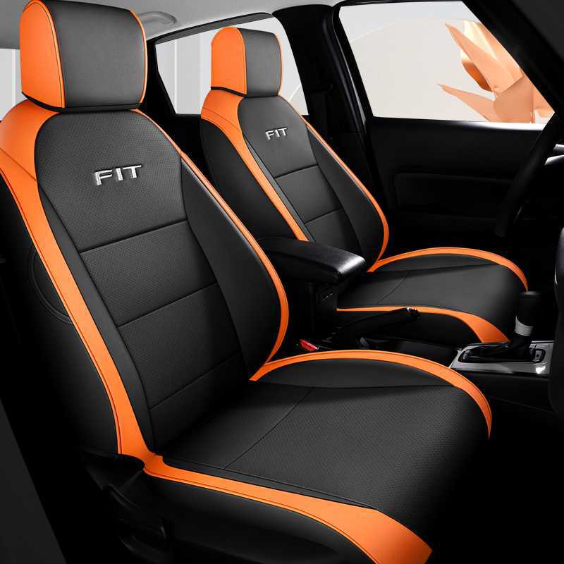 Modelə uyğun (Original) oturacaq örtükləri — Honda Leather Car Seat - orange