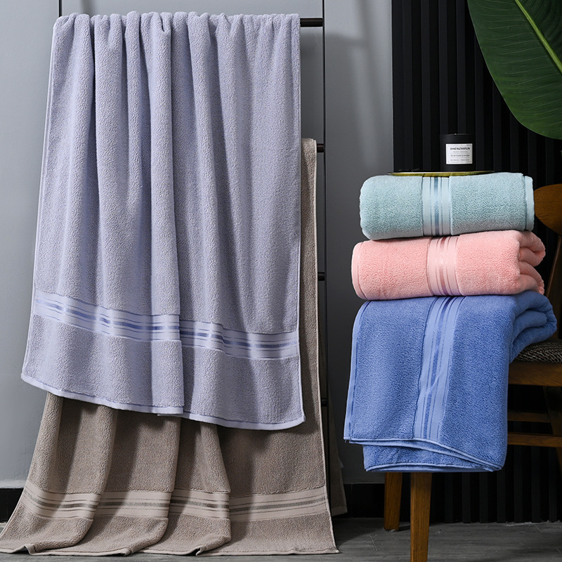 Spot wholesale cotton gifts thick towel 820g long staple cotton 100*180 adult absorbent large bath towel