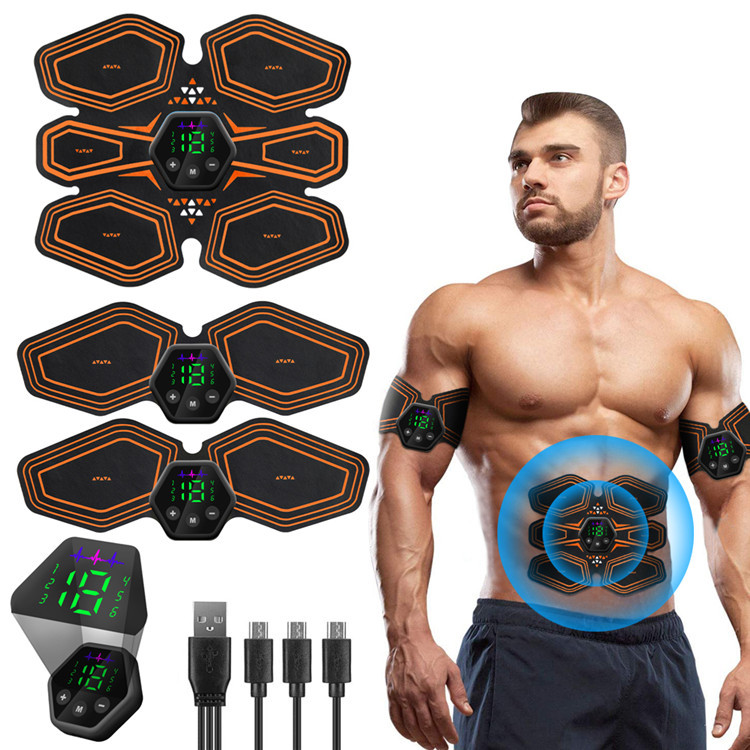 Cross-border New EMS Abdominal Sticker Home Outdoor Intelligent Abdominal Muscle Apparatus Sports Fitness Equipment Massager