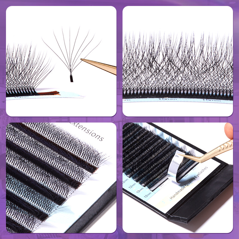 Fábrica de pestañas de ocho hojas transfronterizas gran capacidad 8D injerto pestañas naturales densas pestañas falsas europeas al por mayor