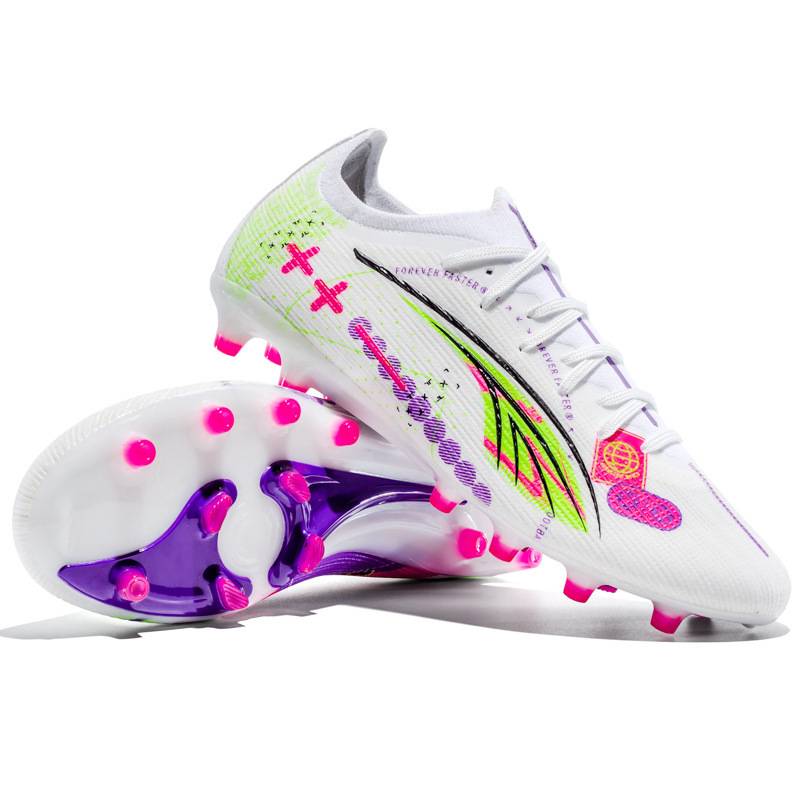 Nuevos zapatos de fútbol transfronterizos para hombres competición profesional AG zapatos de fútbol de clavos largos entrenamiento juvenil TF clavos de fútbol deportivo